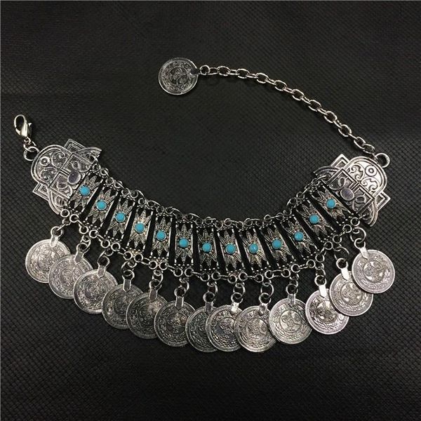 ethnic bohemian beach bracelet boho turkish gypsy tribal jewelry chic antique coin bracelets, Black
ethnic bohemian beach bracelet boho turkish gypsy tribal jewelry chic antique coin bracelets, Black