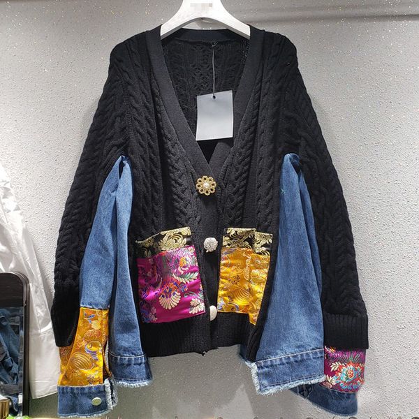 2021 knitted cardigan denim women's fashionable jackets take off in long sleeve, pocket button slashes -autumn mid-cardigan length uk2b, White;black
2021 knitted cardigan denim women's fashionable jackets take off in long sleeve, pocket button slashes -autumn mid-cardigan length uk2b, White;black