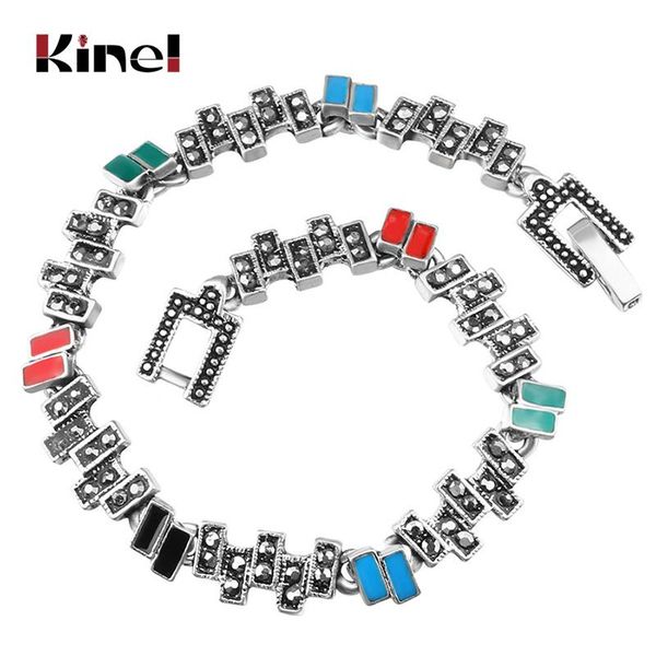 link, chain kinel charm enamel vintage bracelets for women bohemia multicolor resin cuff & bangles 2021 fashion jewelry wholesale, Black
link, chain kinel charm enamel vintage bracelets for women bohemia multicolor resin cuff & bangles 2021 fashion jewelry wholesale, Black