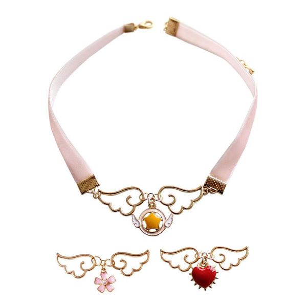 one piece fashion jewelry accessories cospaly pendant neckchain metal enamel angel wing star heart card captor sakura necklace, Golden;silver
one piece fashion jewelry accessories cospaly pendant neckchain metal enamel angel wing star heart card captor sakura necklace, Golden;silver