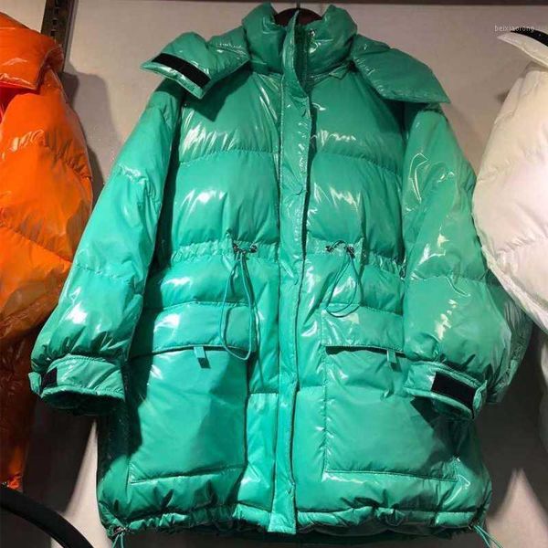 winter women glossy long down jacket 2020 loose korean style hooded solid slim outwear padded thick female coats invierno mujer1, Black
winter women glossy long down jacket 2020 loose korean style hooded solid slim outwear padded thick female coats invierno mujer1, Black