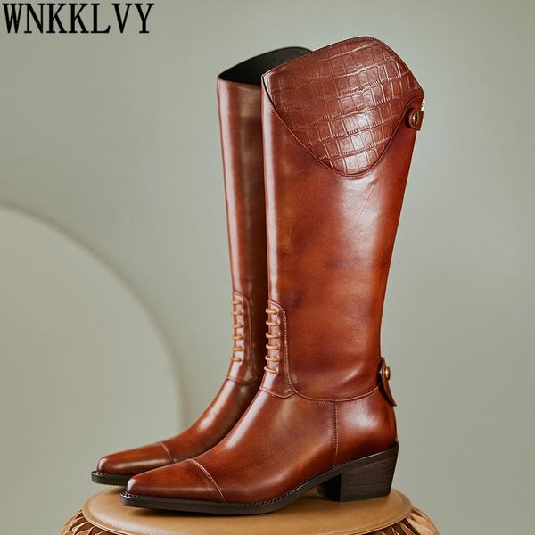 runway brown pointed toe knee high boots women chunky mid heel shoes handsome knight long boots ladies western cowboy booties, Black
runway brown pointed toe knee high boots women chunky mid heel shoes handsome knight long boots ladies western cowboy booties, Black