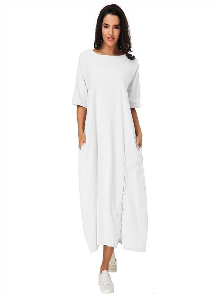 elegant a-line dress women casual loose o neck half sleeve mid-calf solid vestidos 2020 summer vintage ladies pockets dresses, Black;gray
elegant a-line dress women casual loose o neck half sleeve mid-calf solid vestidos 2020 summer vintage ladies pockets dresses, Black;gray
