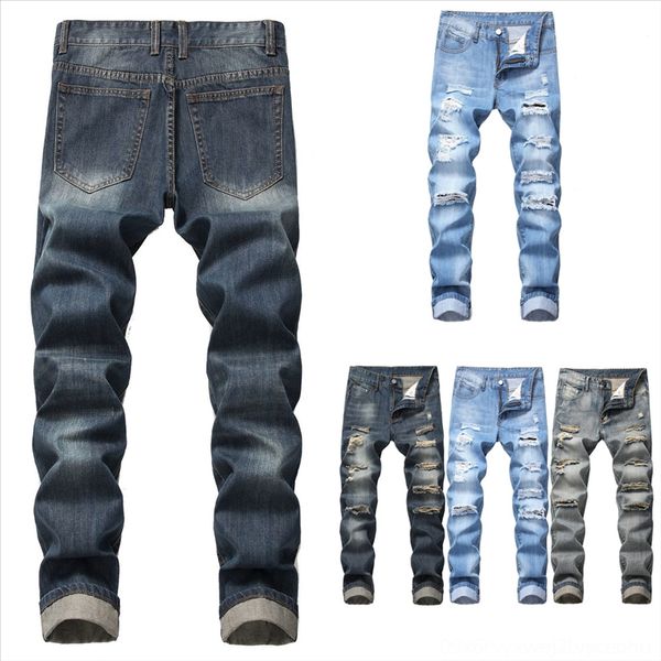 xtv0j mens casual straight jeans hole retro slim stylist jeans fashion skinny ripped men hip blue man denim jean, Black
xtv0j mens casual straight jeans hole retro slim stylist jeans fashion skinny ripped men hip blue man denim jean, Black