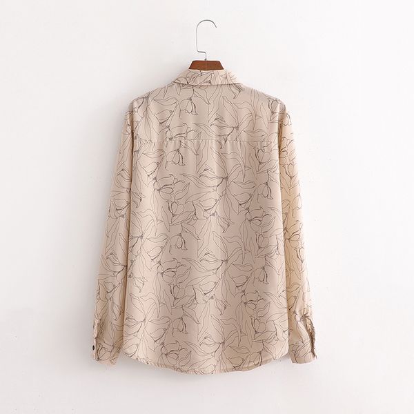 2021 new womens shirts and blouses long sleeve spring ladies floral print down collar beige 9w2c, Black;brown
2021 new womens shirts and blouses long sleeve spring ladies floral print down collar beige 9w2c, Black;brown