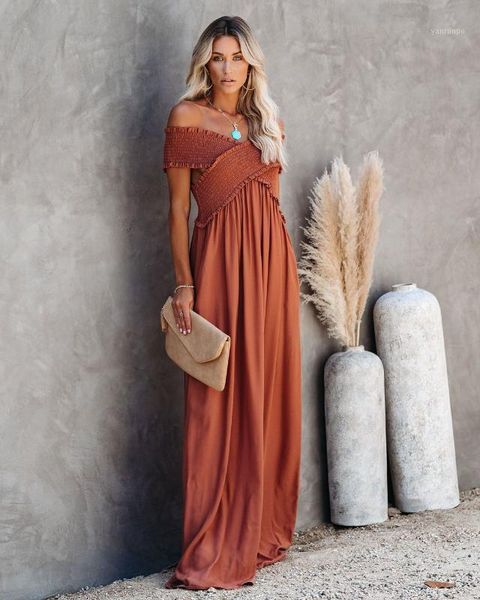 casual summer solid vestidos women's party night cotton off the shoulder women-dress dress to the floor ruffles classy dress1, Black;gray
casual summer solid vestidos women's party night cotton off the shoulder women-dress dress to the floor ruffles classy dress1, Black;gray