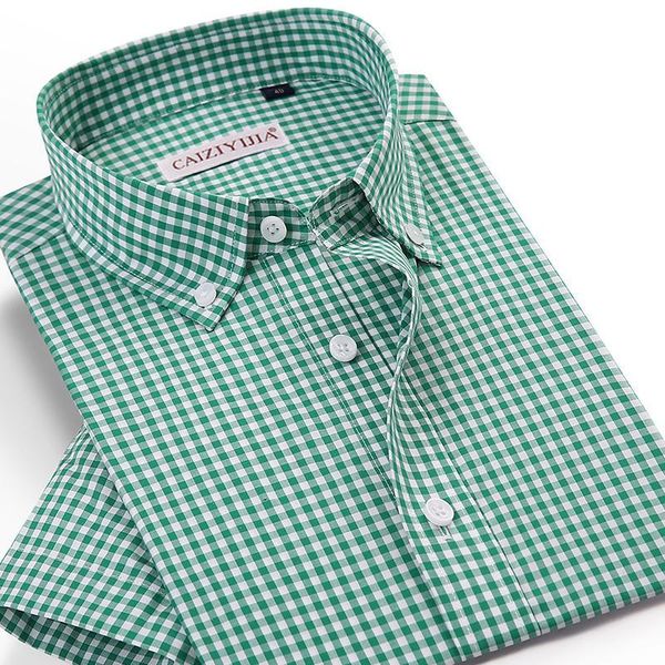 men's summer short sleeve plaid checkered shirt pocket-less design wrinkle casual standard-fit gingham cotton shirts, White;black
men's summer short sleeve plaid checkered shirt pocket-less design wrinkle casual standard-fit gingham cotton shirts, White;black