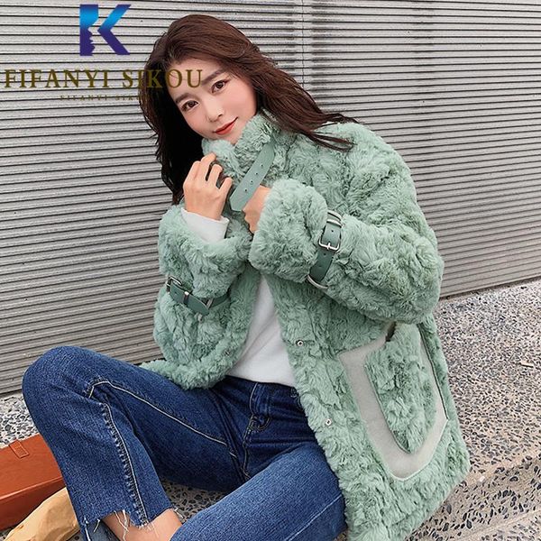 women's fur & faux jacket women thick warm overcoat luxury fashion coat female loose casual winter plush coats, Black
women's fur & faux jacket women thick warm overcoat luxury fashion coat female loose casual winter plush coats, Black
