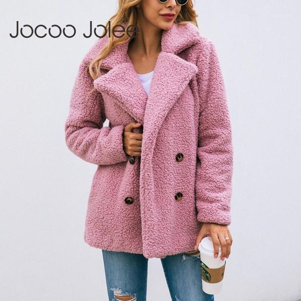 jocoo jolee women elegant faux fur jackets female fashion double-breasted teddy coats warm soft overcoats plus size outwear1, Black
jocoo jolee women elegant faux fur jackets female fashion double-breasted teddy coats warm soft overcoats plus size outwear1, Black