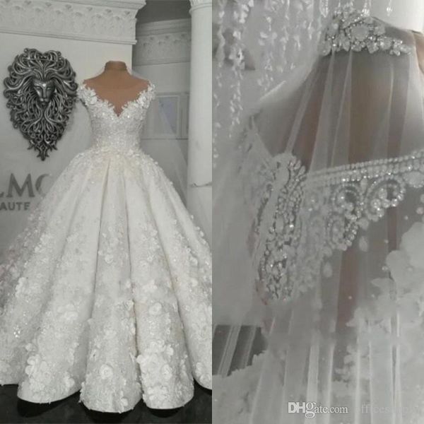 2022 arabic dubai vintage wedding dresses sheer 3d floral appliques beads plus size wedding dress princess ball gown vestido de novia, White
2022 arabic dubai vintage wedding dresses sheer 3d floral appliques beads plus size wedding dress princess ball gown vestido de novia, White