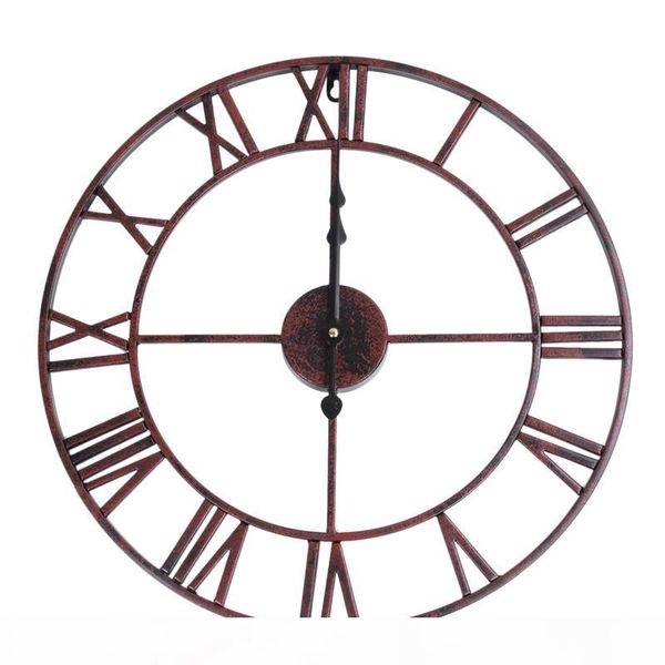 extra large vintage style statement metal wall clock country style - chocolate color
extra large vintage style statement metal wall clock country style - chocolate color