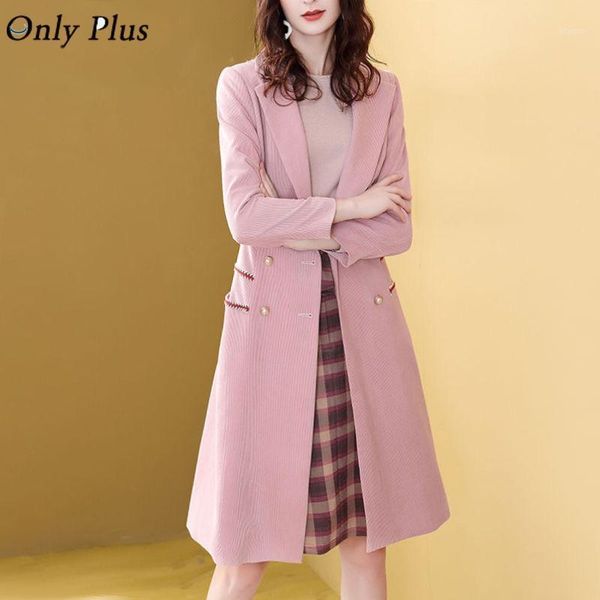 only plus pink corduroy long outerwear overcoat winter fashion french pearl style button slim women trench coat outerwear1, Black
only plus pink corduroy long outerwear overcoat winter fashion french pearl style button slim women trench coat outerwear1, Black