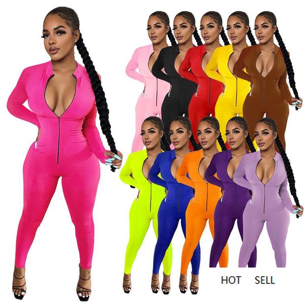 plus size jumpsuits womens designer slim long sleeve zipper rompers solid color stand collar women bodycon clothing, Black;white
plus size jumpsuits womens designer slim long sleeve zipper rompers solid color stand collar women bodycon clothing, Black;white