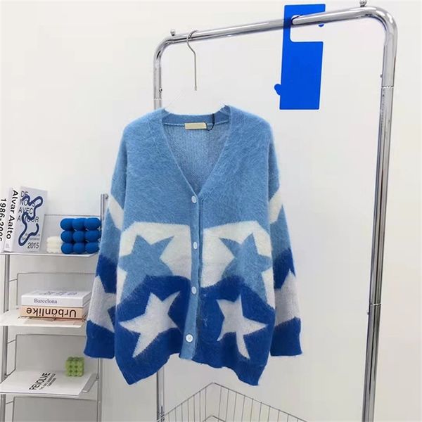 warehouse clothing autumn and winter new college style mohair pentagram star v-neck cardigan women's age reducing loose knit coat sale, White;black
warehouse clothing autumn and winter new college style mohair pentagram star v-neck cardigan women's age reducing loose knit coat sale, White;black