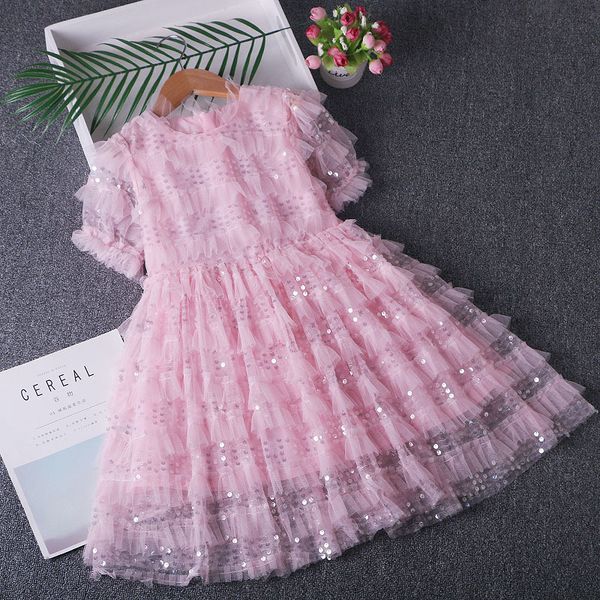 2021 new girl summer princess party birthday layered es sequined kids clothes 4-9y pink cg43, Red;yellow
2021 new girl summer princess party birthday layered es sequined kids clothes 4-9y pink cg43, Red;yellow
