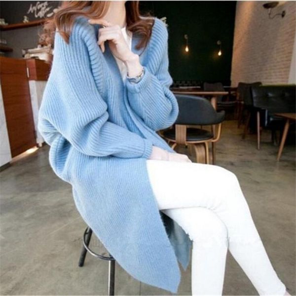 women's knits & tees autumn winter batwing sleeve knitwear cardigan women large size knitted sweater female elegant jumper coat, White 
women's knits & tees autumn winter batwing sleeve knitwear cardigan women large size knitted sweater female elegant jumper coat, White