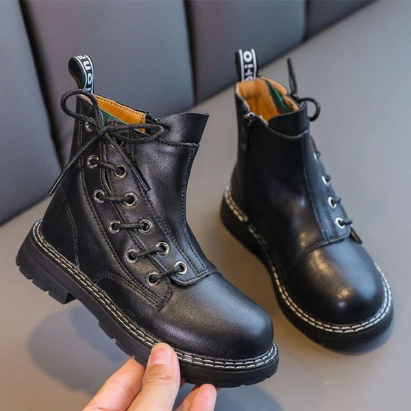 sle girls' martin leather children' summer single british women' spring and autumn short middle big boys' boots, Black;grey
sle girls' martin leather children' summer single british women' spring and autumn short middle big boys' boots, Black;grey