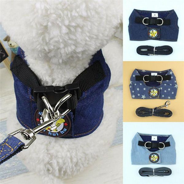 dog collars & leashes summer pet clothes puppy small medium cat denim vest t-shirt coat costume apparel harnesses with leash1
dog collars & leashes summer pet clothes puppy small medium cat denim vest t-shirt coat costume apparel harnesses with leash1