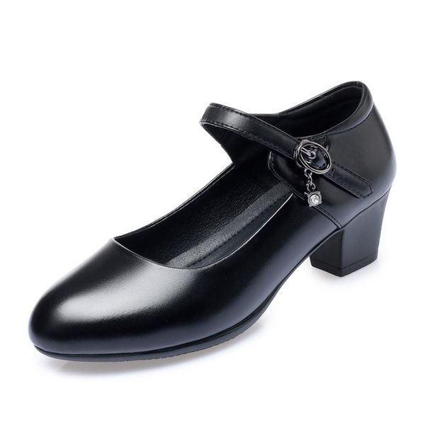 2020 new fashion black genuine leather shoes woman thick with high heels professional work shoes non-slip high-heeled 
2020 new fashion black genuine leather shoes woman thick with high heels professional work shoes non-slip high-heeled