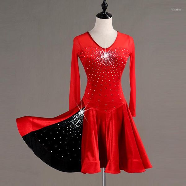stage wear shiny rhinestones latin dance dress women red black profession custom high-end performance clothes1, Black;red
stage wear shiny rhinestones latin dance dress women red black profession custom high-end performance clothes1, Black;red