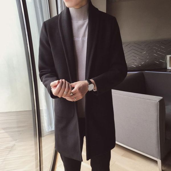 men's wool & blends 2021 autumn and winter youth korean version of solid color loose trousers woolen coat fashionable casual top, Black
men's wool & blends 2021 autumn and winter youth korean version of solid color loose trousers woolen coat fashionable casual top, Black