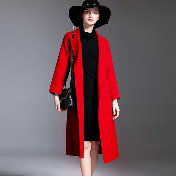 women double sided red bridal windbreaker wool cashmere overcoats winter woolen jackets high end long handmade outwear oversize, Black
women double sided red bridal windbreaker wool cashmere overcoats winter woolen jackets high end long handmade outwear oversize, Black