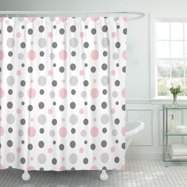 geometric pink gray white modern polka dot pattern retro shower curtain waterproof polyester fabric 60 x 72 inches with hooks
geometric pink gray white modern polka dot pattern retro shower curtain waterproof polyester fabric 60 x 72 inches with hooks