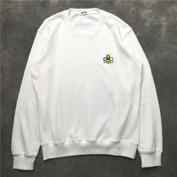 new luxury men 2021 embroidered bee hoodies shirts cotton to and thicken fleece kce6, Black