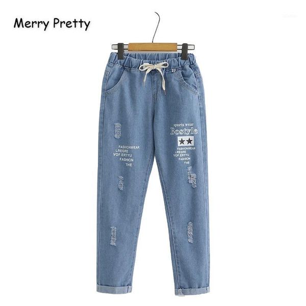 women's jeans merry pretty women pants letter print ripped denim elastic waist pockets straight young ladies girls jeans1, Blue
women's jeans merry pretty women pants letter print ripped denim elastic waist pockets straight young ladies girls jeans1, Blue