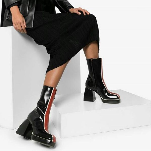 boots 2021 autumn winter women's round toe side zipper ankle color matching fashion shoes size 34-431, Black
boots 2021 autumn winter women's round toe side zipper ankle color matching fashion shoes size 34-431, Black