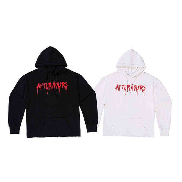 and autumn winter street fashion brand letter design large v portrait hood destroys the lining of sweater, Black
and autumn winter street fashion brand letter design large v portrait hood destroys the lining of sweater, Black