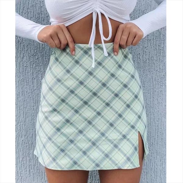 women skirts women side split check mini skirt in light green drop shipping high quality, Black
women skirts women side split check mini skirt in light green drop shipping high quality, Black