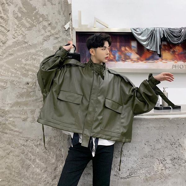 men's fur & faux men spring autumn oversize vintage leather jacket black green hip hop punk rock coat biker motorcycle
men's fur & faux men spring autumn oversize vintage leather jacket black green hip hop punk rock coat biker motorcycle