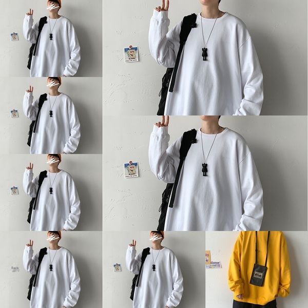 5qboh autumn men's korean coat sweater youthstyle solid ins coat loose casual trendy color men's style sweater trendy ue6re, Black
5qboh autumn men's korean coat sweater youthstyle solid ins coat loose casual trendy color men's style sweater trendy ue6re, Black