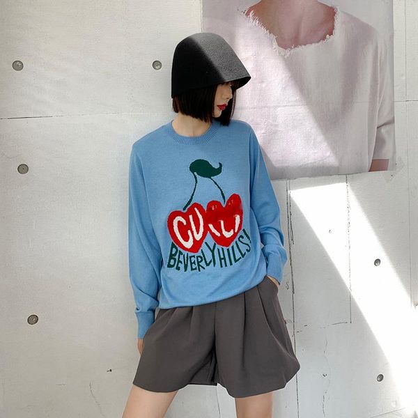 women fall fashion fruit pattern sweater 30% wool pullover round neck long sleeve knitted sweater women clothing, White;black
women fall fashion fruit pattern sweater 30% wool pullover round neck long sleeve knitted sweater women clothing, White;black