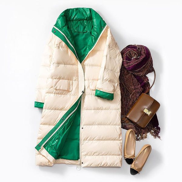 90% white duck 2020 winter jacket long thick coat for women hooded down parka warm female outdoor clothes, Black
90% white duck 2020 winter jacket long thick coat for women hooded down parka warm female outdoor clothes, Black