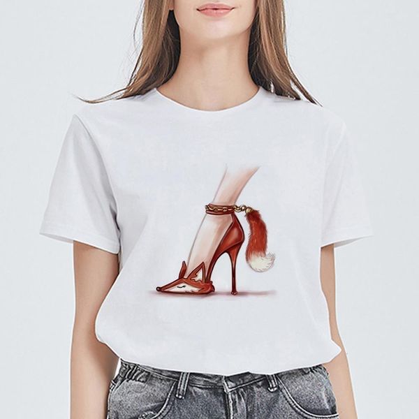 new t shirt women oversize harajuku fox high-heeled shoes vogue t shirts women cute pretty aesthetic gym tshirt, White
new t shirt women oversize harajuku fox high-heeled shoes vogue t shirts women cute pretty aesthetic gym tshirt, White