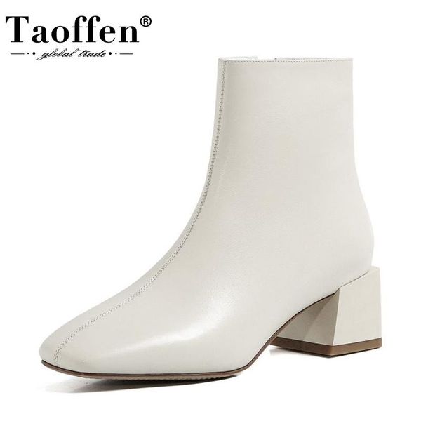 taoffen women ankle boot real leather zipper high heel winter shoes woman square toe office lady short boot footwear size 34-39, Black
taoffen women ankle boot real leather zipper high heel winter shoes woman square toe office lady short boot footwear size 34-39, Black