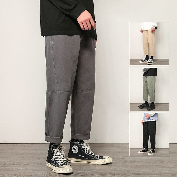 men's autumn and winter korean fashion sports loose straight capris trendy casual pants, Black
men's autumn and winter korean fashion sports loose straight capris trendy casual pants, Black