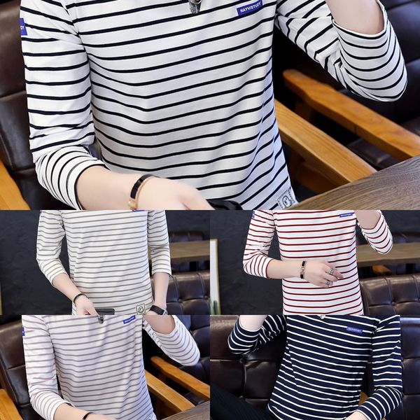 nifm3 spring and autumn long sleeve tround neck handsome men's bottoming shirtfashion trend korean slim boys children's t-shirt sh, Blue
nifm3 spring and autumn long sleeve tround neck handsome men's bottoming shirtfashion trend korean slim boys children's t-shirt sh, Blue