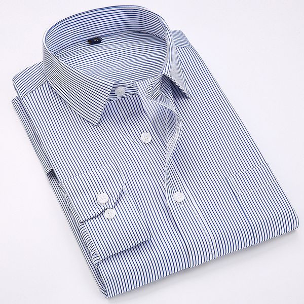 business non-iron regular fit men's striped shirts formal long sleeve square collar easy care lj200925, White;black
business non-iron regular fit men's striped shirts formal long sleeve square collar easy care lj200925, White;black