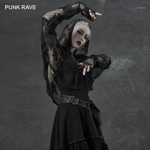 punk rave women's gothic lace embroidery net sunscreen shirt loose hooded summer thin cardigan coat jacket women clothing spring1, Black;brown
punk rave women's gothic lace embroidery net sunscreen shirt loose hooded summer thin cardigan coat jacket women clothing spring1, Black;brown