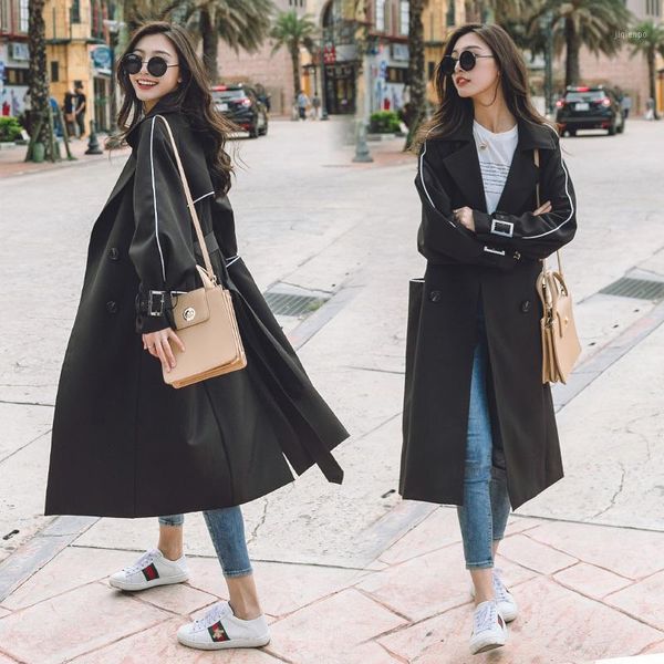 women's trench coats chic autumn long coat for women double breasted belt female windbreaker outwear manteau femme lx2361, Tan;black
women's trench coats chic autumn long coat for women double breasted belt female windbreaker outwear manteau femme lx2361, Tan;black