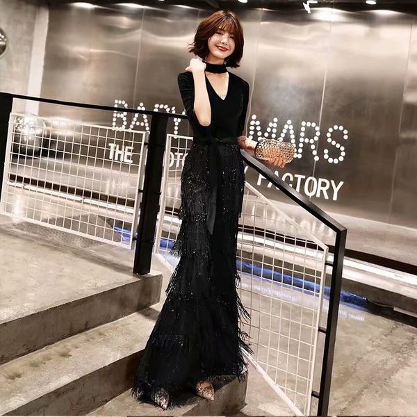 2021 new *new velvet style decont v evening sleeves, half-dressed, half-87; robot soiree 6j88, Black;red
2021 new *new velvet style decont v evening sleeves, half-dressed, half-87; robot soiree 6j88, Black;red