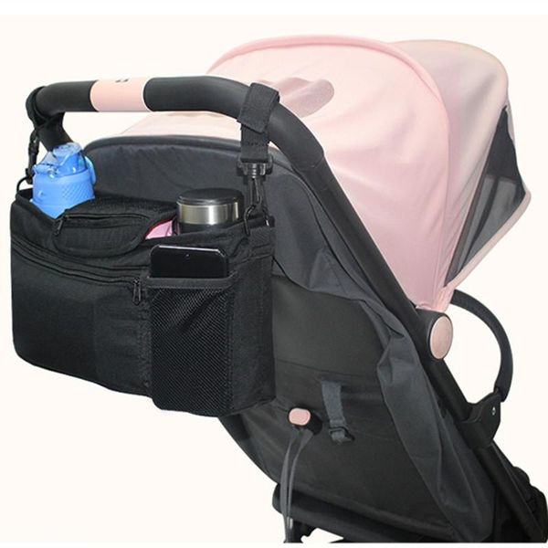 Baby Bag With Cup Holder Hooks Shoulder Strap Bottle Holder Mother Maternity Bag Toddler Stroller Accessories