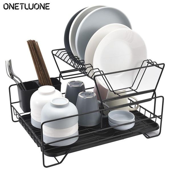 hooks & rails kitchen iron dish rack organizer storage drainer drying plate shelf sink supplies knife and fork container 2-layer dishe
hooks & rails kitchen iron dish rack organizer storage drainer drying plate shelf sink supplies knife and fork container 2-layer dishe
