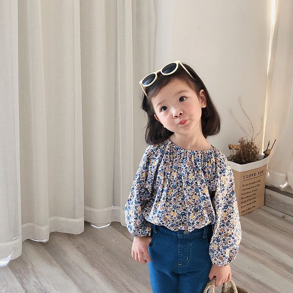 spring summer pastoral style floral long sleeve blouses 1-7 years girls casual clothes lj200813, White;black
spring summer pastoral style floral long sleeve blouses 1-7 years girls casual clothes lj200813, White;black