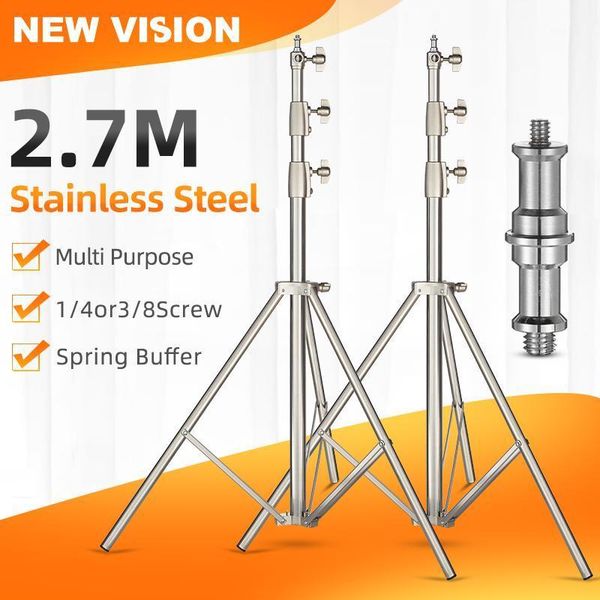 lighting & studio accessories 2pcs stainless steel 2.7m heavy duty light stand tripod with for po softbox video flash umbrellas reflector li
lighting & studio accessories 2pcs stainless steel 2.7m heavy duty light stand tripod with for po softbox video flash umbrellas reflector li