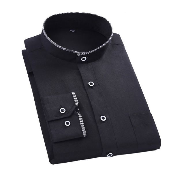 new arrival men shirt mandarin collar long sleeved classical solid shirt men slim fit dress business camisa masculina ds089 201123, White;black
new arrival men shirt mandarin collar long sleeved classical solid shirt men slim fit dress business camisa masculina ds089 201123, White;black