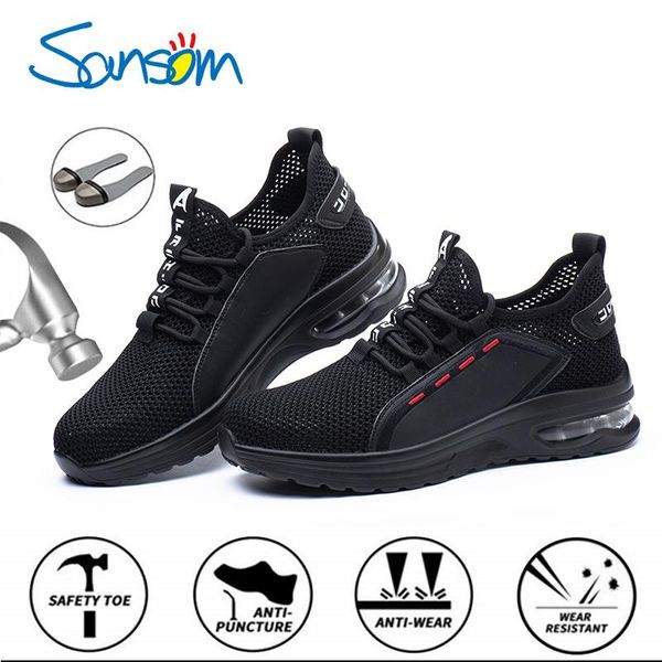 boots sansom hollow breathable men work safety shoes anti-smashing steel toe cap working construction indestructible, Black
boots sansom hollow breathable men work safety shoes anti-smashing steel toe cap working construction indestructible, Black